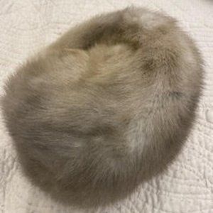 Fur hat grey mix